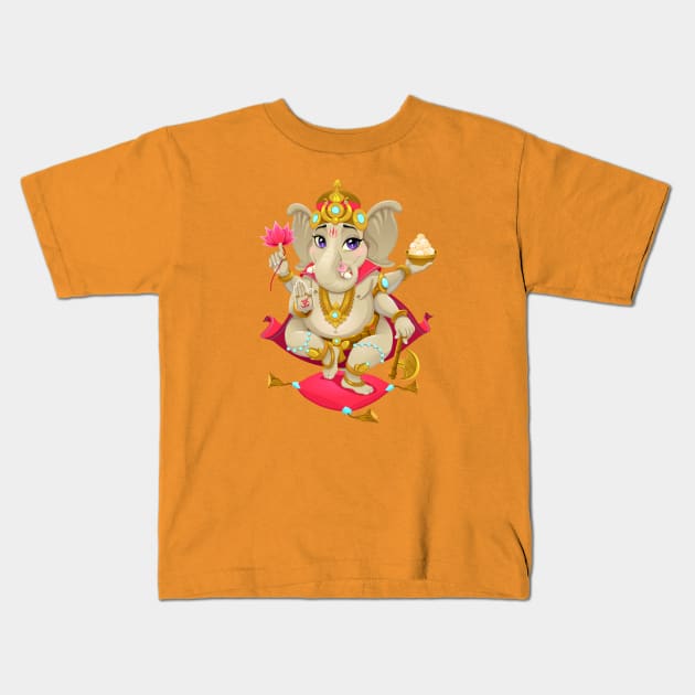 Ganesha Kids T-Shirt by ddraw